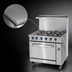 Thumbnail image #3 for Imperial Pro Series 36-Inch Gas Restaurant Range with Griddle Top and Convection Oven