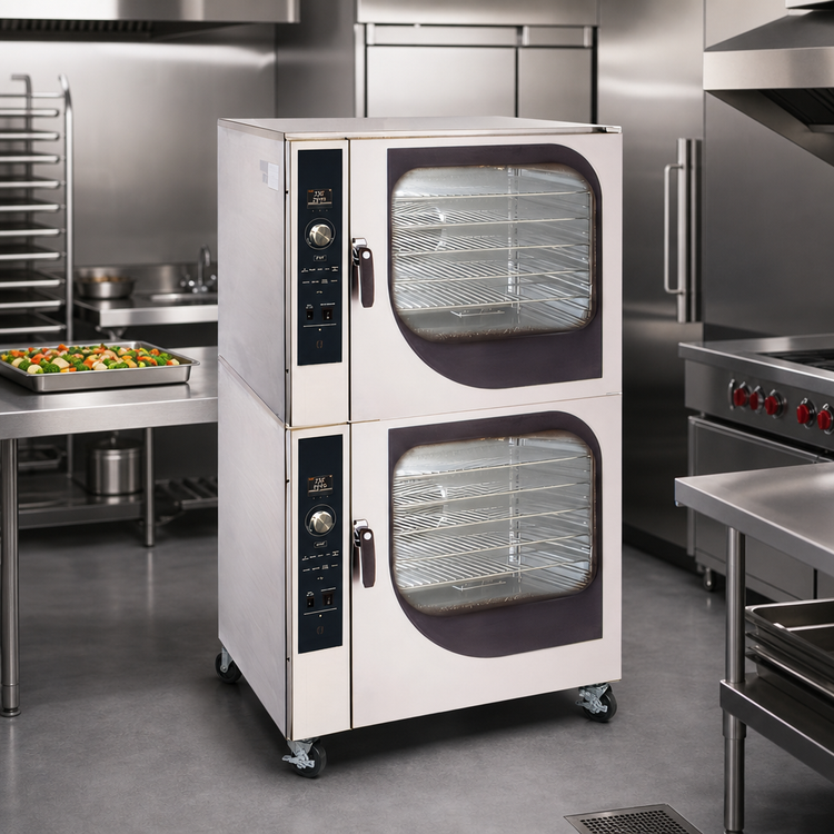 Product image #3 for Blodgett Combi Stacked Electric Convection and Combi Oven, 2-Deck, Full-Size Pan Capacity