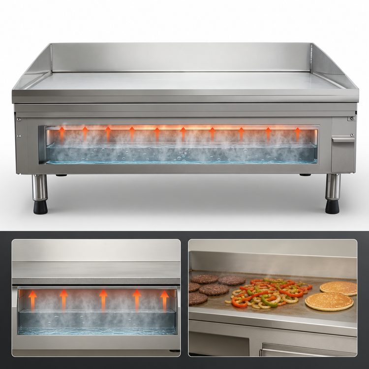 Product image #3 for AccuTemp AccuSteam 36-Inch Countertop Electric Steam-Heated Griddle, 480V, 3-Phase