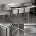 Thumbnail image #3 for Spec-Master SFN3242-3-18-14/3 Three Compartment Supermarket Meat Platter Sink with Left & Right Drainboards