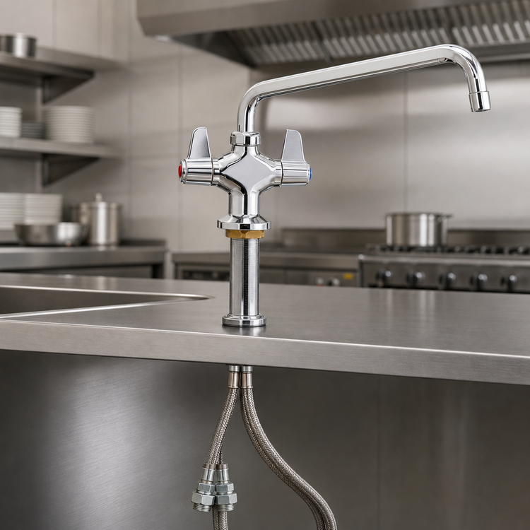 Product image #3 for equip Single-Hole Deck-Mount Pantry Faucet with 12-Inch Swing Nozzle and 18-Inch Flexible Inlets