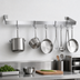 Thumbnail image #3 for John Boos 84-Inch Wall-Mount Commercial Pot Rack, Stainless Steel Single Bar with 7 Double Hooks