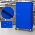 Thumbnail image #3 for Quantum 400 Denier Blue Nylon Wire Cart Cover with Zipper Flap, 24 x 36 x 74 Inches