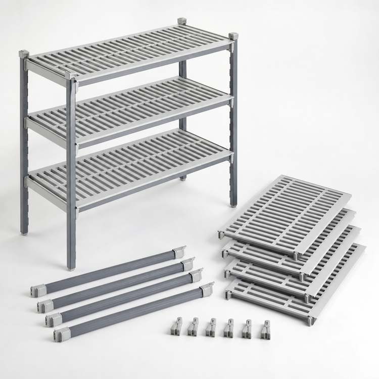 Product image #3 for Cambro Camshelving Elements XTRA 4-Shelf Vented Universal Shelf Kit, 24 x 60 Inches