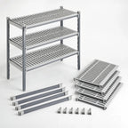 Thumbnail image #3 for Cambro Camshelving® Elements EXSK2460V4480 4-Shelf Vented Polymer Shelving Kit, 24 x 60 in., Speckled Gray, Elements XTRA
