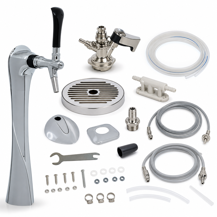 Product image #3 for Perlick Lucky Style Single-Faucet Chrome Wine Dispensing Kit