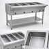 Thumbnail image #3 for Eagle Group DHT4-120 Electric Open-Base Hot Food Table with 4 Dry Wells, 63-1/2 Inch Wide