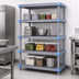 Thumbnail image #3 for Quantum Millenia 48 Inch x 24 Inch x 62 Inch Stationary Starter Polymer Shelving Unit with 4 Solid Shelves