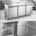 Thumbnail image #3 for Omcan 72-Inch Three-Section Worktop Refrigerator With Backsplash, 17 Cu. Ft., Stainless Steel