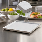 Thumbnail image #3 for American Metalcraft UPS9MO 9-Inch Square BPA-Free Mocha Melamine Plate Case of 12