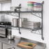 Thumbnail image #3 for Quantum Cantilever Double Wall-Mount Wire Shelving Kit, 30 x 24 Inches, Gray Epoxy Antimicrobial Finish