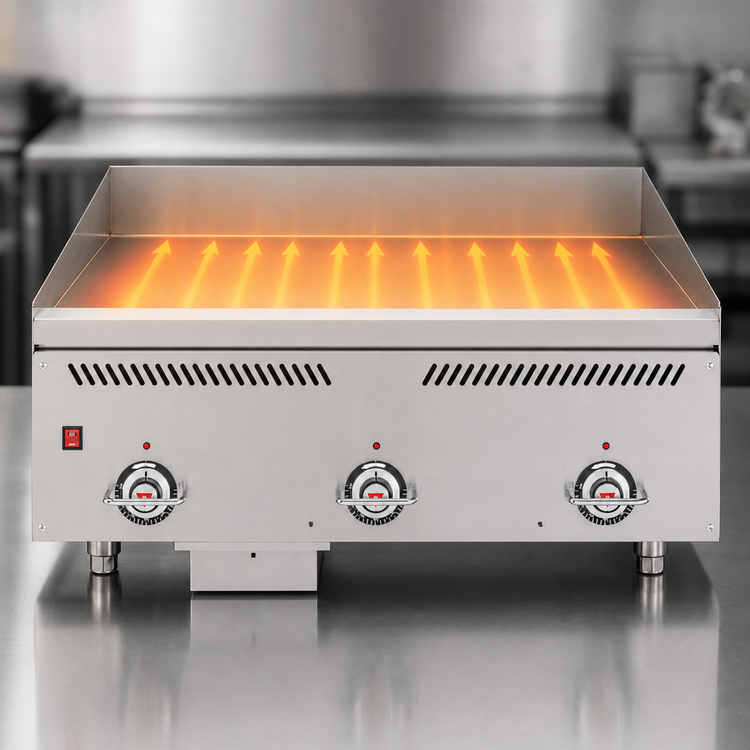 Product image #4 for Vulcan 48-Inch Countertop Gas Heavy-Duty Griddle with IRX Infrared Burners and Drawer