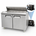 Thumbnail image #3 for Atosa Two-Section Sandwich/Salad Prep Table Refrigerator, 60-1/5-Inch, 17.2 Cu. Ft.