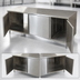 Thumbnail image #3 for BK Resources Dual-Access Stainless Steel Chef Table with Cabinet Base, Hinged Doors on Both Sides, 72 x 30 Inch
