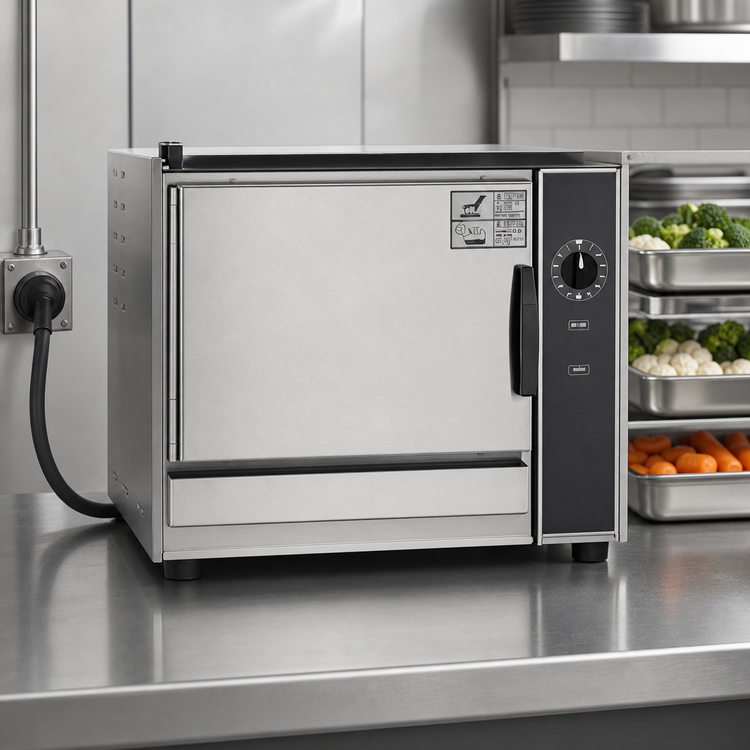 Product image #3 for Groen HyperSteam Tabletop Electric Convection Steamer, 1 Compartment, 3-Pan Capacity