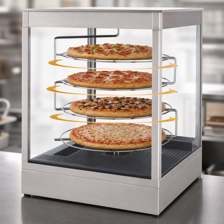 Product image #3 for Doyon DRPR4S Countertop Rotating Rack Pizza Food Warmer/Display Case