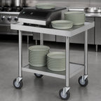 Thumbnail image #3 for Dinex Power-Therm DXPICTABLE Stationary Induction Charger Table, 30 x 24 x 30-1/8 in, 14-Gauge 304 Stainless Steel, Open Undershelf