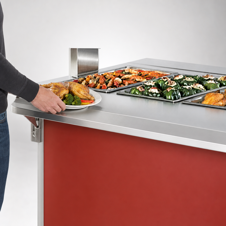 Product image #3 for ADA 4-Series Signature Server Customer Side Plate Rest with Lift-Off Bracket