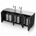 Thumbnail image #3 for Beverage-Air 94-Inch Three-Door Flat-Top Direct Draw Draft Beer Cooler with Dual Faucet Towers