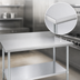 Thumbnail image #3 for Duke Deluxe 30 x 30 Inch 16-Gauge 300-Series Stainless Steel Work Table with 4.59-Inch Riser and Galvanized Undershelf