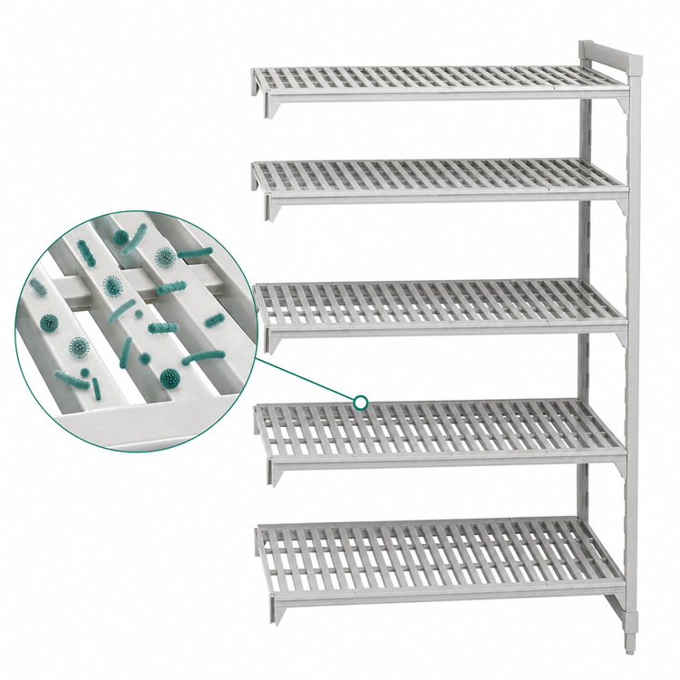 Product image #4 for Cambro Camshelving Premium 5-Shelf Vented Add-On Polymer Shelving Unit, 21 x 30 x 84 Inches