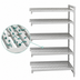 Thumbnail image #4 for Cambro Camshelving Premium 5-Shelf Vented Add-On Polymer Shelving Unit, 21 x 30 x 84 Inches