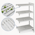 Thumbnail image #4 for Cambro Camshelving Premium 4-Shelf Vented Add-On Polymer Shelving Unit, 24-Inch Deep x 36-Inch Wide x 64-Inch High, Speckled Gray