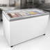 Thumbnail image #3 for Kelvinator Commercial Sliding Glass Lid Ice Cream Novelty Display Freezer, 59.5-Inch, White