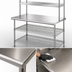 Thumbnail image #3 for Eagle AdjusTable 60 Inch x 24 Inch Two-Tier Stainless Steel Work Surface System with Double Overshelf