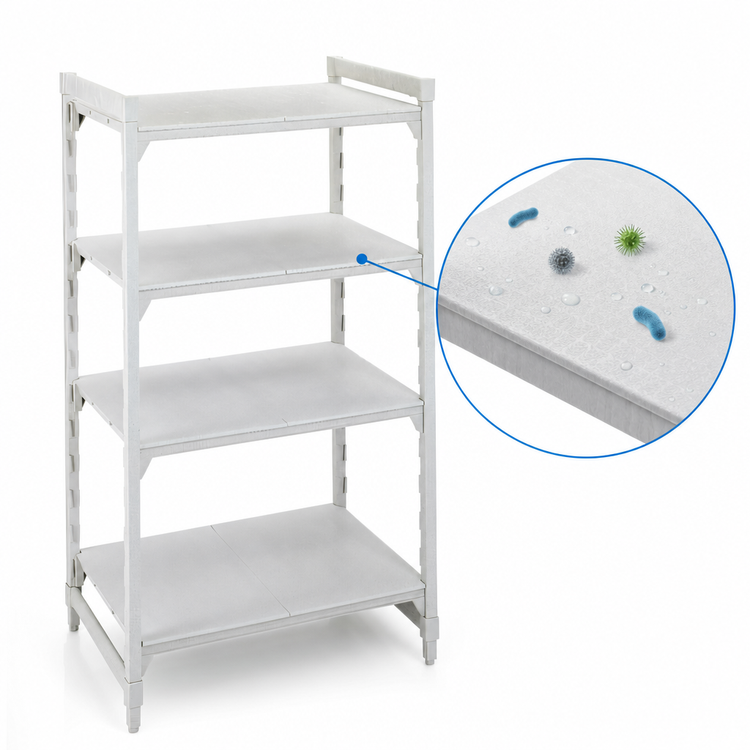 Product image #4 for Cambro Camshelving Premium 4-Tier Solid Stationary Starter Unit, 21 x 42 x 84 Inches, Polymer Shelving