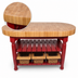 Thumbnail image #4 for John Boos Boos Block Oval Harvest Table with End-Grain Maple Top and Wicker Baskets