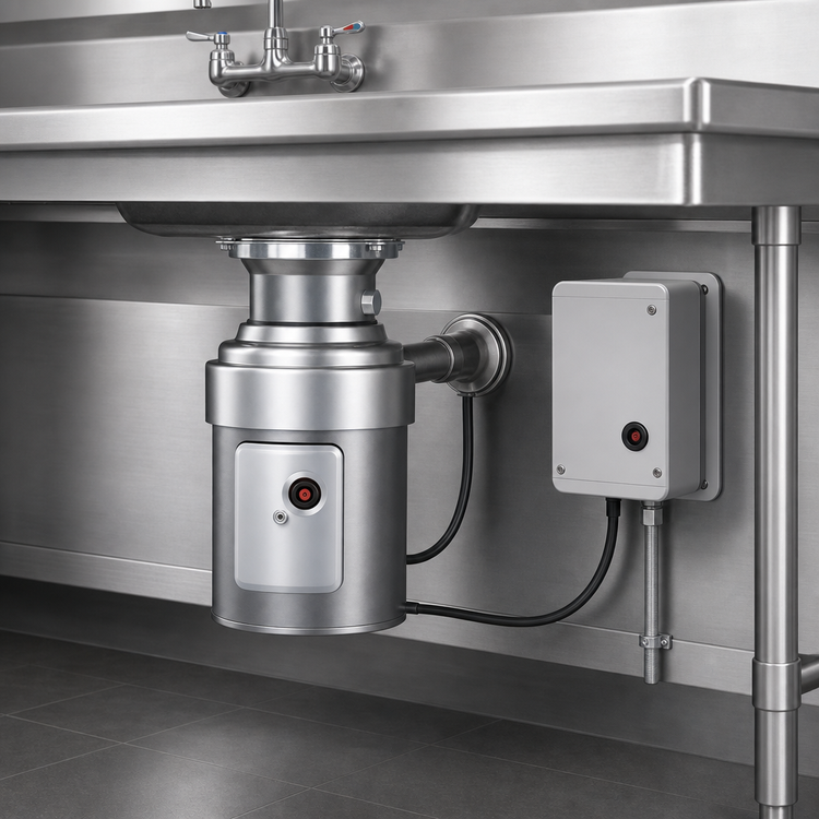 Product image #3 for InSinkErator SS-100 Small Capacity Complete Food Waste Disposer Package with CC-101 Control Center, 1 HP, Trough Mount