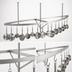 Thumbnail image #3 for John Boos Boat-Shaped Ceiling-Mounted Stainless Steel Pot Rack with 24 Double Hooks