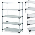 Thumbnail image #3 for Quantum WR86-1436SG-5 36"W x 14"D x 86"H Solid Shelving Starter Unit, 5 Shelves, Galvanized Steel/Chrome