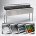 Thumbnail image #3 for Eagle Group Four-Compartment Utility Sink, 73-3/8 in. x 22 in., 304 Stainless Steel, No Drainboards