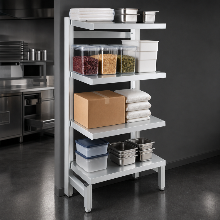 Product image #3 for Channel SC2048 Solid Aluminum Cantilever Shelf, 48 Inch Wide x 20 Inch Deep x 72 Inch High