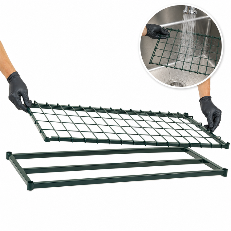 Product image #3 for Metro Super Erecta 30" W x 18" D Dunnage Shelf with Lift-Off Wire Deck, Metroseal 3 Epoxy Finish