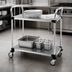 Thumbnail image #3 for Metro Super Erecta MW108 Standard Duty Stainless Steel Bus Cart with 2 Solid Shelves, Open Base
