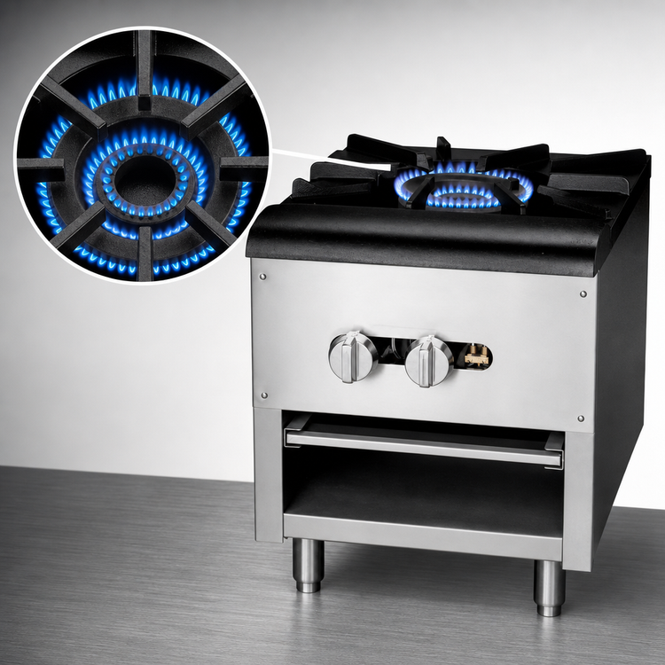 Product image #3 for Serv-Ware SSSP-1 Single Burner Natural Gas Stock Pot Range