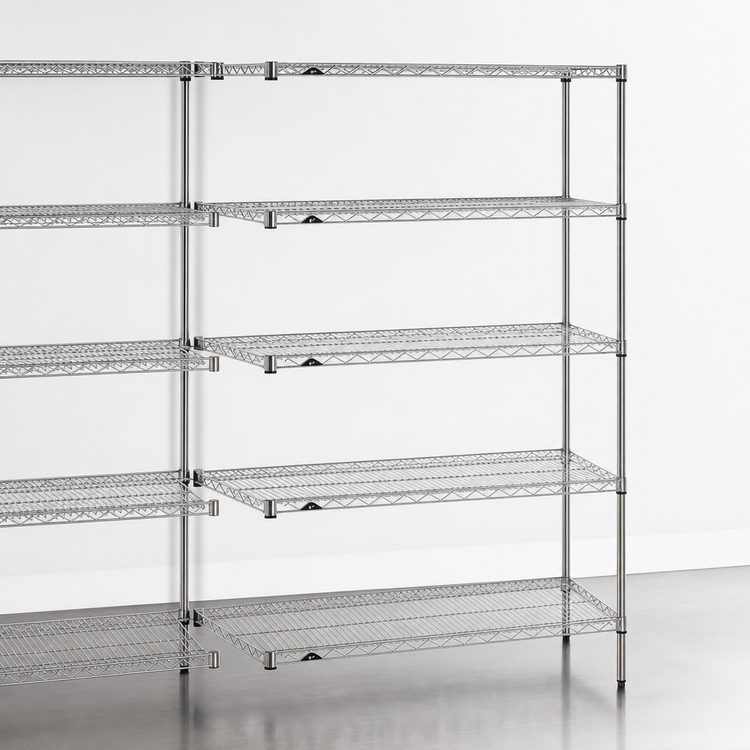 Product image #3 for Metro Super Erecta Add-On Wire Shelving Unit, 72"W x 21"D x 74"H, 5 Shelves