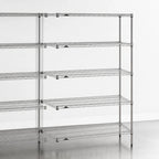 Thumbnail image #3 for Metro Super Erecta 5AN477BR Add-On Wire Shelving Unit, 72"W x 21"D x 74"H, 5 Shelves, Zinc Finish