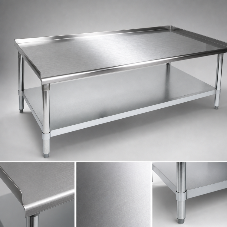 Product image #3 for John Boos Stallion 60-Inch x 30-Inch Stainless Steel Equipment Stand with Adjustable Undershelf