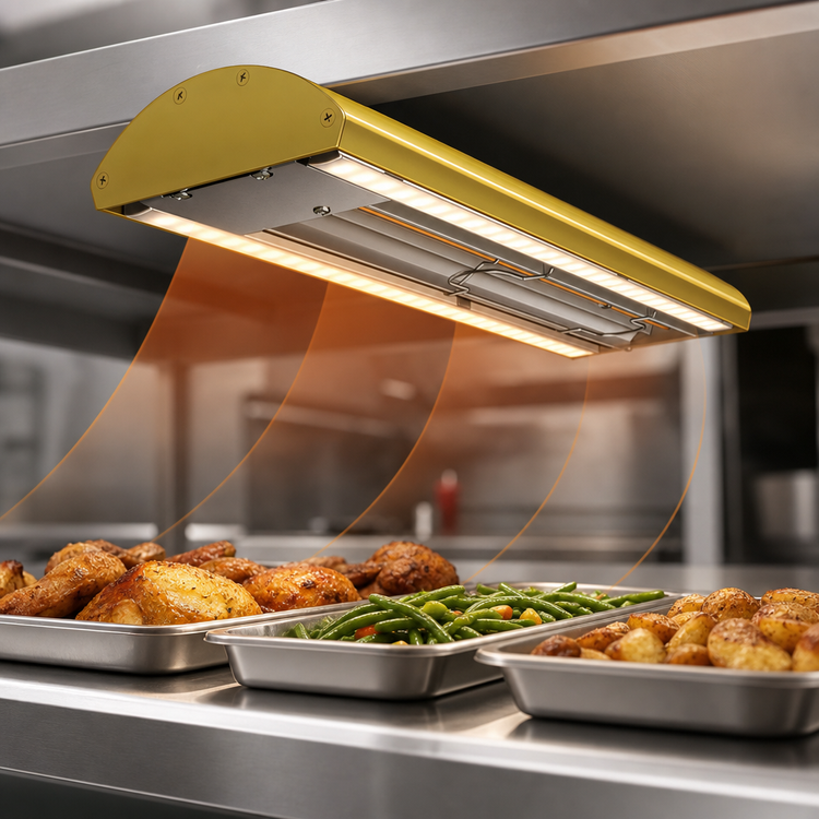 Product image #3 for Hatco Glo-Ray® Curved Lighted Infrared Strip Heater, 18-Inch Wide, 254 Watts