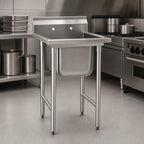 Thumbnail image #3 for Eagle Group 314-16-1-3VP 1-Compartment 304 Stainless Steel Commercial Sink, 16 x 20 x 13-1/2 in Bowl, 9-1/2 in Backsplash Case of 3