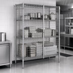 Thumbnail image #3 for Metro Super Erecta SEC55C Stationary Chrome-Plated Wire Security Cage, 50-1/2 x 27-1/4 x 66-13/16 Inches, No Intermediate Shelves