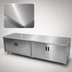 Thumbnail image #3 for Advance Tabco Special Value Series 96 Inch x 30 Inch Enclosed Work Table with Cabinet Base, Hinged Doors, and 16 Gauge 304 Stainless Steel Top