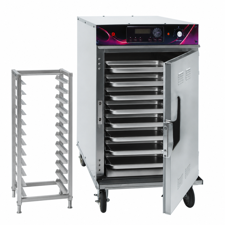 Product image #3 for Mobile Stacked Low-Temp Cook-and-Hold Smoker Cabinet, 16-Pan Capacity