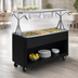 Thumbnail image #3 for Vollrath 2-Series Affordable Portable 46-Inch Mobile 3-Pan Non-Refrigerated Cold Food Station with Buffet Breath Guard and Open Storage Base - Granite