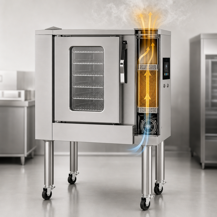 Product image #3 for Southbend Platinum Half-Size Single-Deck Electric Convection Oven, 7.5 kW, Touchscreen, Standard Depth, Ventless