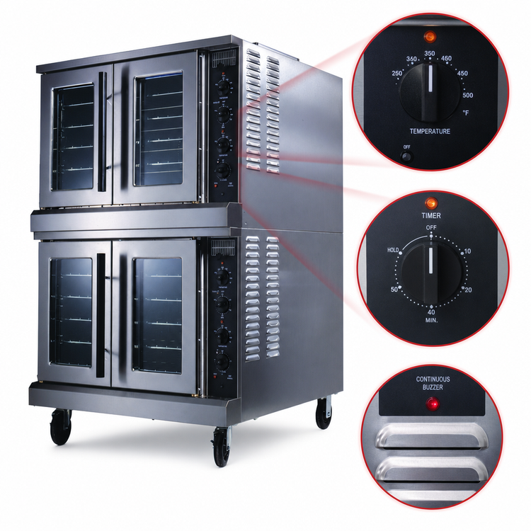 Product image #3 for Lang Strato Series ECOF-AP2 2-Deck Full-Size Electric Convection Oven, Solid State Controls, 23.3 kW